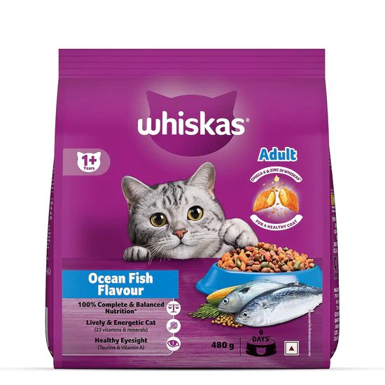 Whiskas Ocean Fish Flavour Dry Cat Food - All Breed Adult (+1 year)